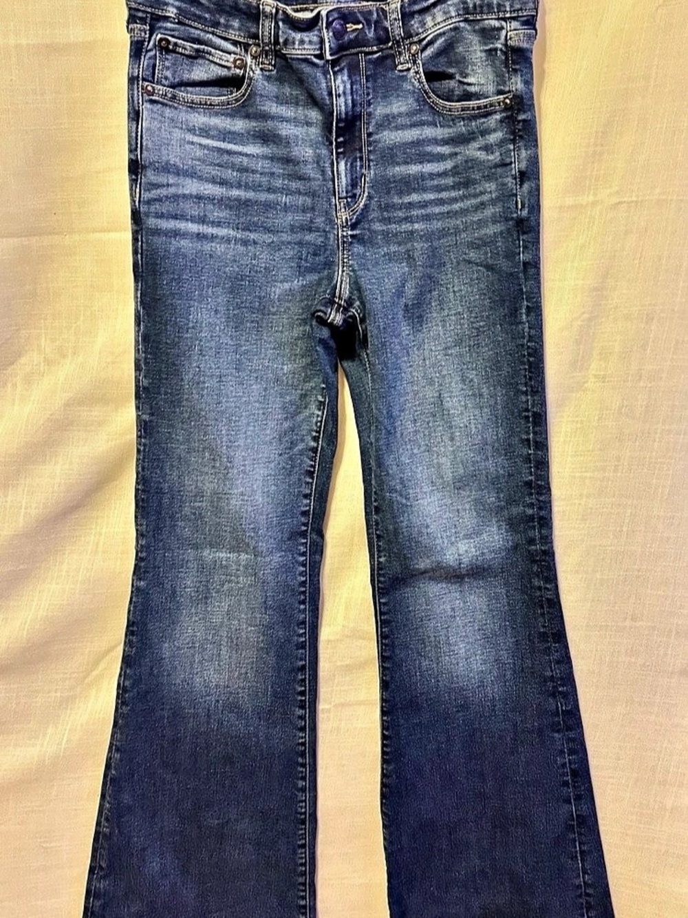 American Eagle Next Level Stretch Flare Jeans Size 6 Long Dark Wash